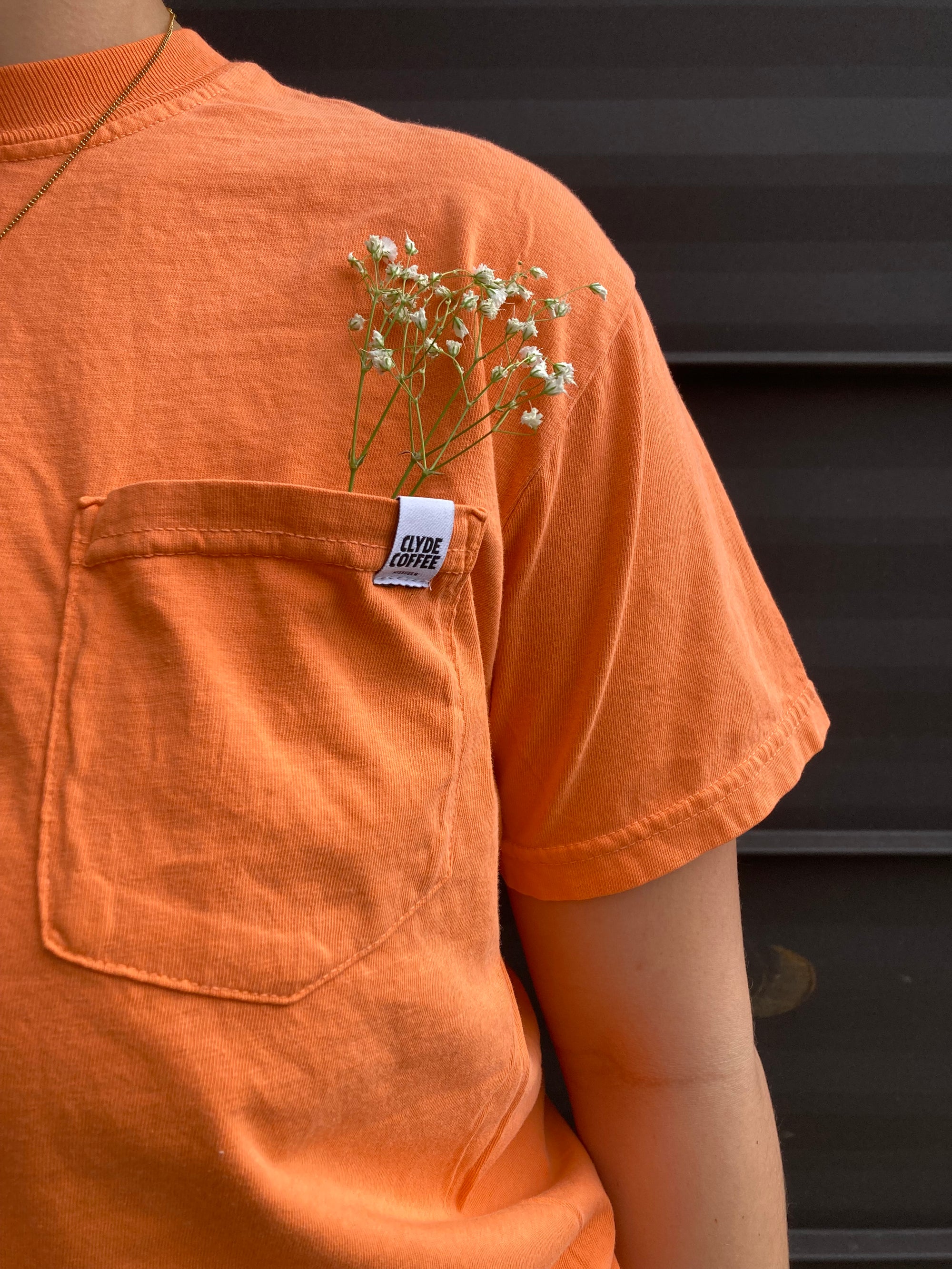 Orange Pocket Tee